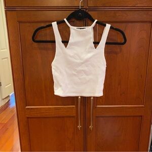 Zara Rib Cut Out Crop Top, S